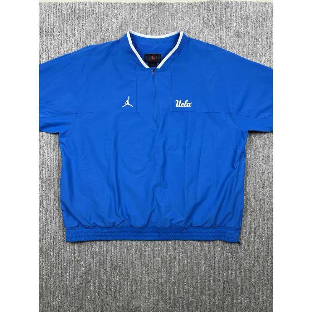 Jordan UCLA Bruins Jacket Mens 3XL Blue NCAA Football Pullover Quarter Zip